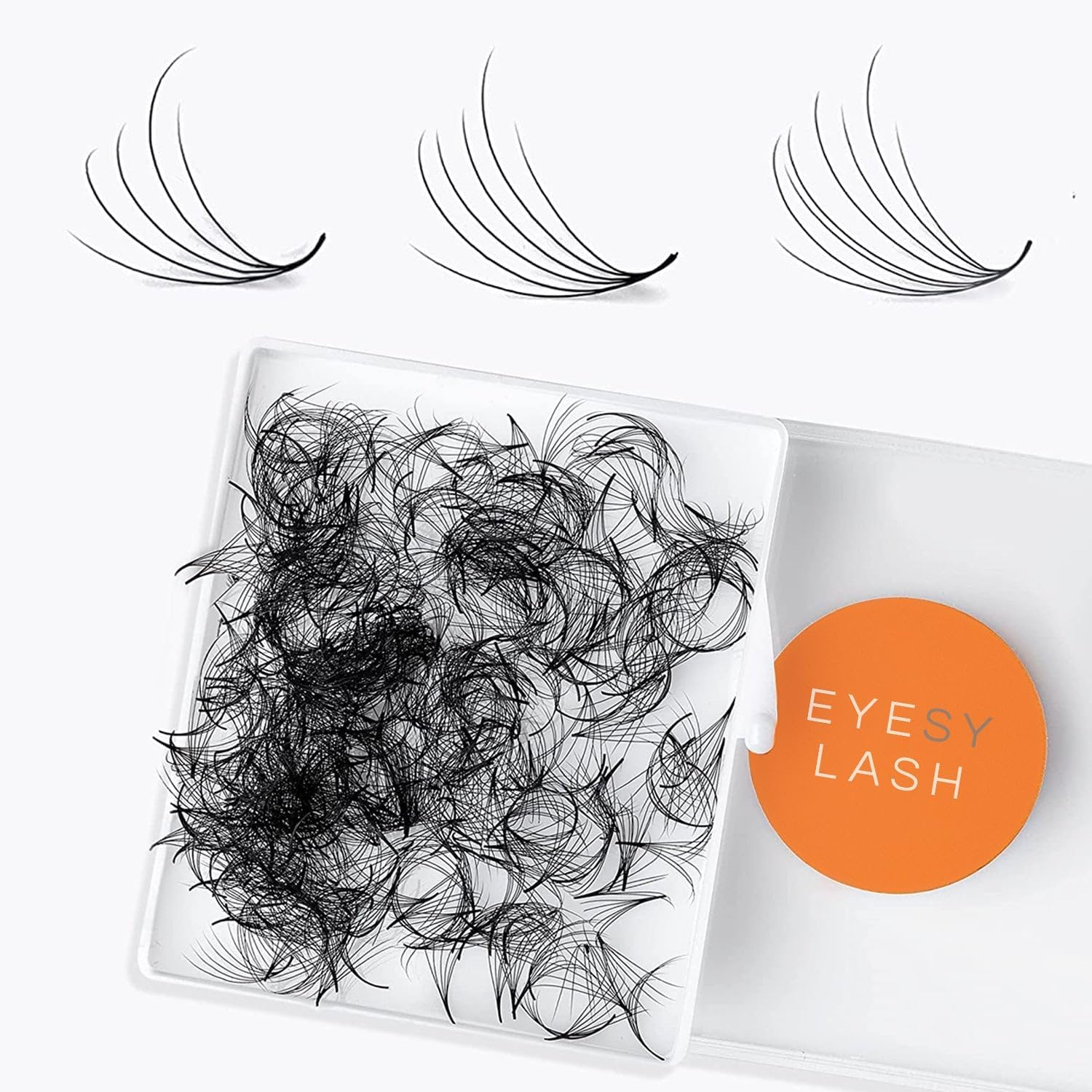 Eyesy Lash 500 Camellia Promade Fans - 5D 0.07 Size 7-9-11Mm Curl D - Natural Premade Lash Fans for Eyelash Extensions 3 Lengths in 1 Loose Pre Made Eyelash Create Depth, Texture, Layer, Volume image number 6