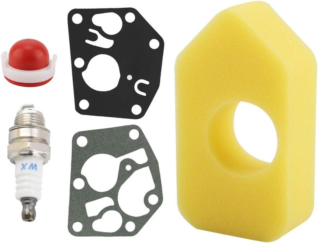 Air Filter Spark Plug Gasket Set, Air Filter Spark Plug Gasket Set for Briggs & Stratton 795083 698369 694394 Lawn Mower Accessories Parts Air Filter Set image number 4