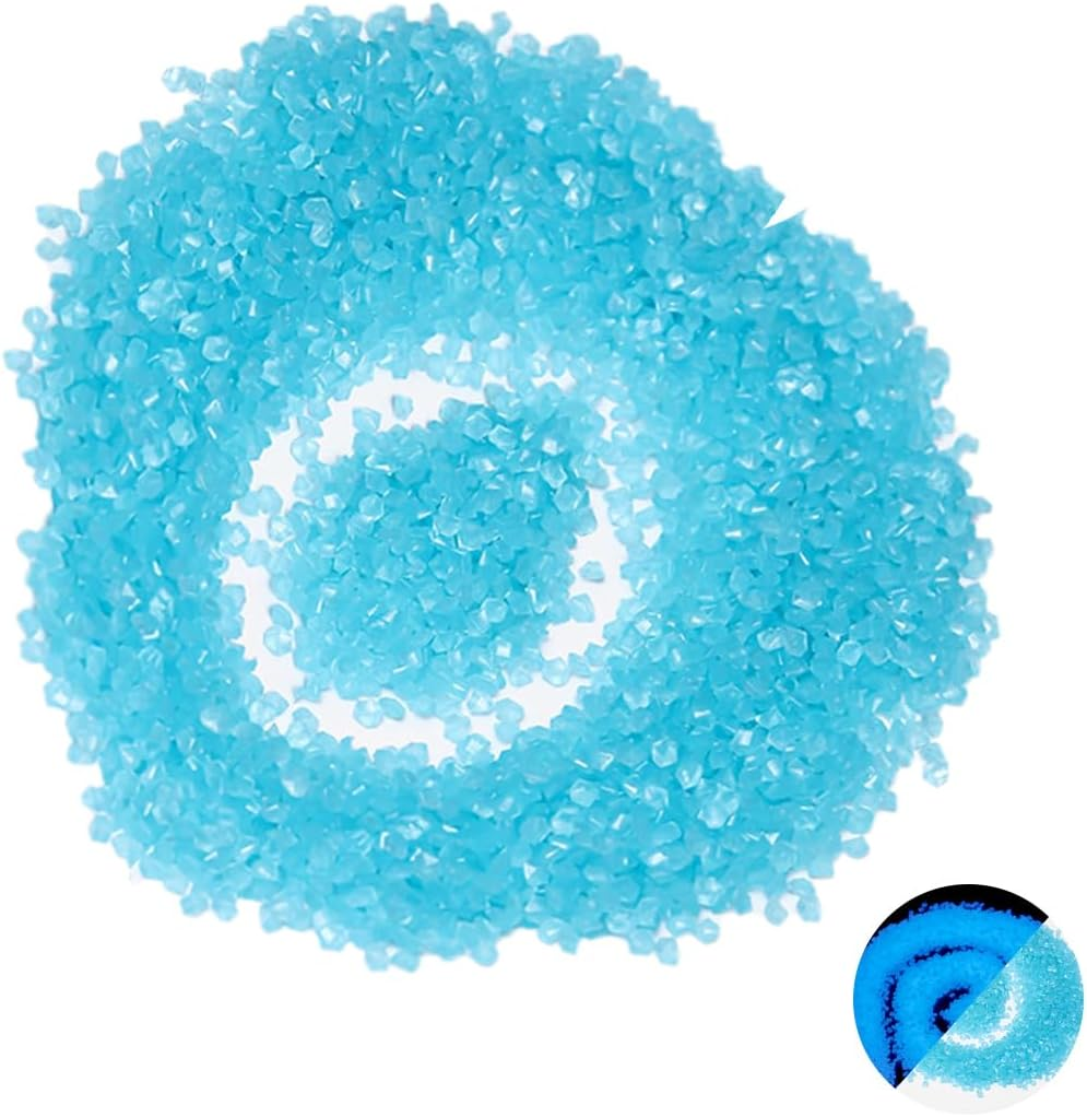 250G Pack Glow-In-The-Dark Luminous Sand Particles - Fluorescent Micro Landscape Gravel for Aquariums and Decorations, 3-5Mm, Natural Resin