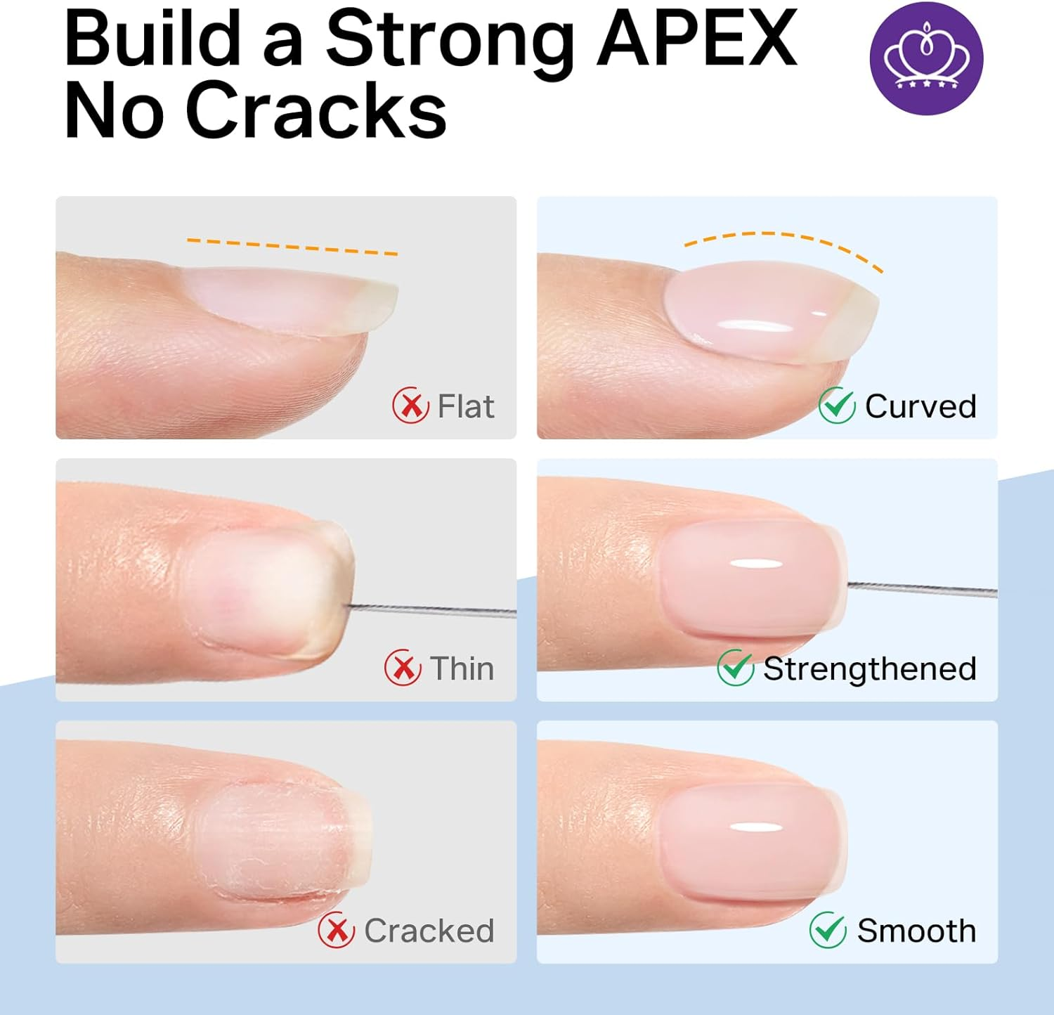 MIZHSE Builder Gel for Nails, 8-In-1 Clear Hard Builder Nail Gel Strengthener Gel Thickening Extension Rhinestone Glue in a Bottle for Nail Salon LED & U V Lamp Needed 16Ml image number 4