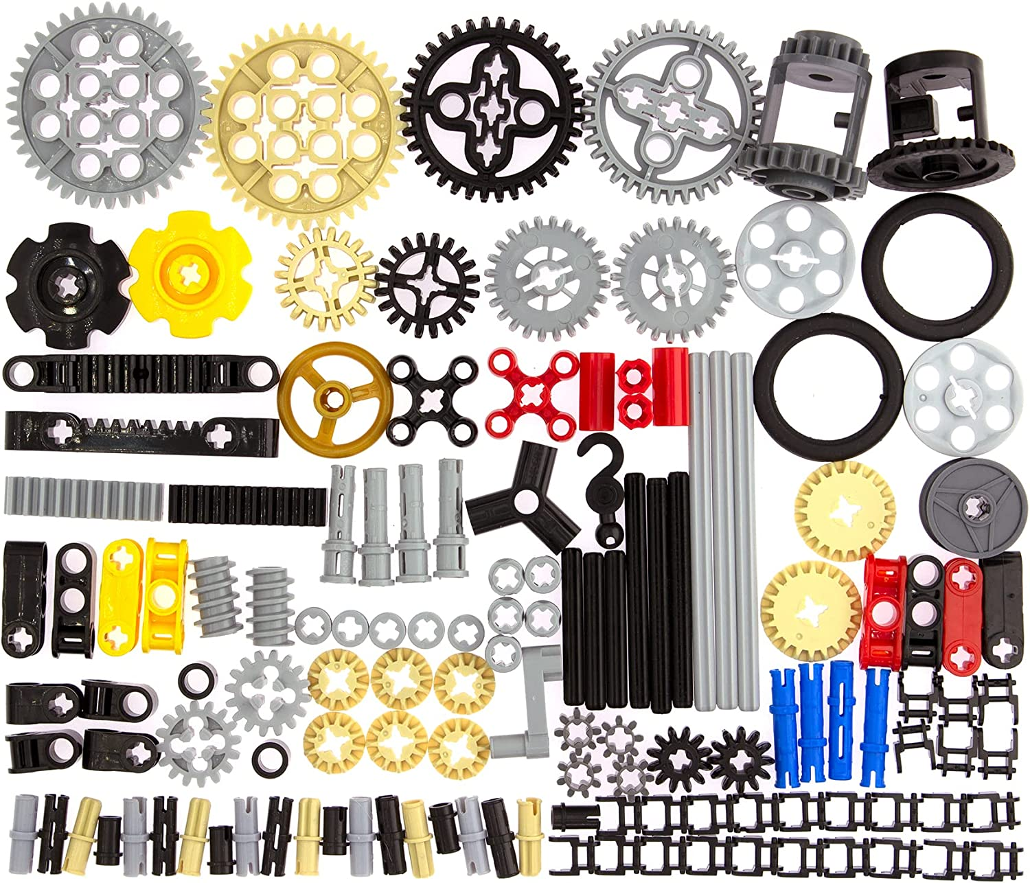 Technical Parts for  Kits Gear Pin Liftarm Beam Axle Panel Car Building Blocks Sets 136PCS Random Color