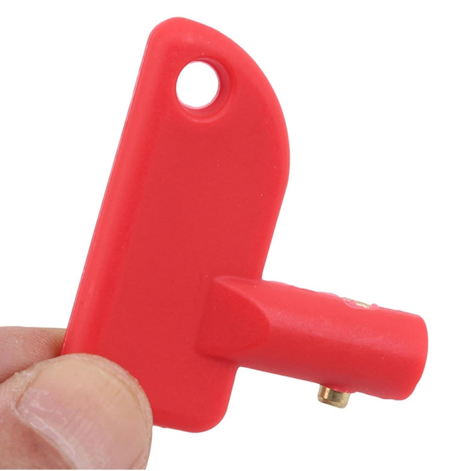 2 Pcs Battery Disconnect Isolator Switch - Battery Cut off Switch with Replacement Key for Battery Disconnect Isolator Power Kill Switc H Fit for Marine Car Boat RV ATV Auto Truck（Red） image number 2