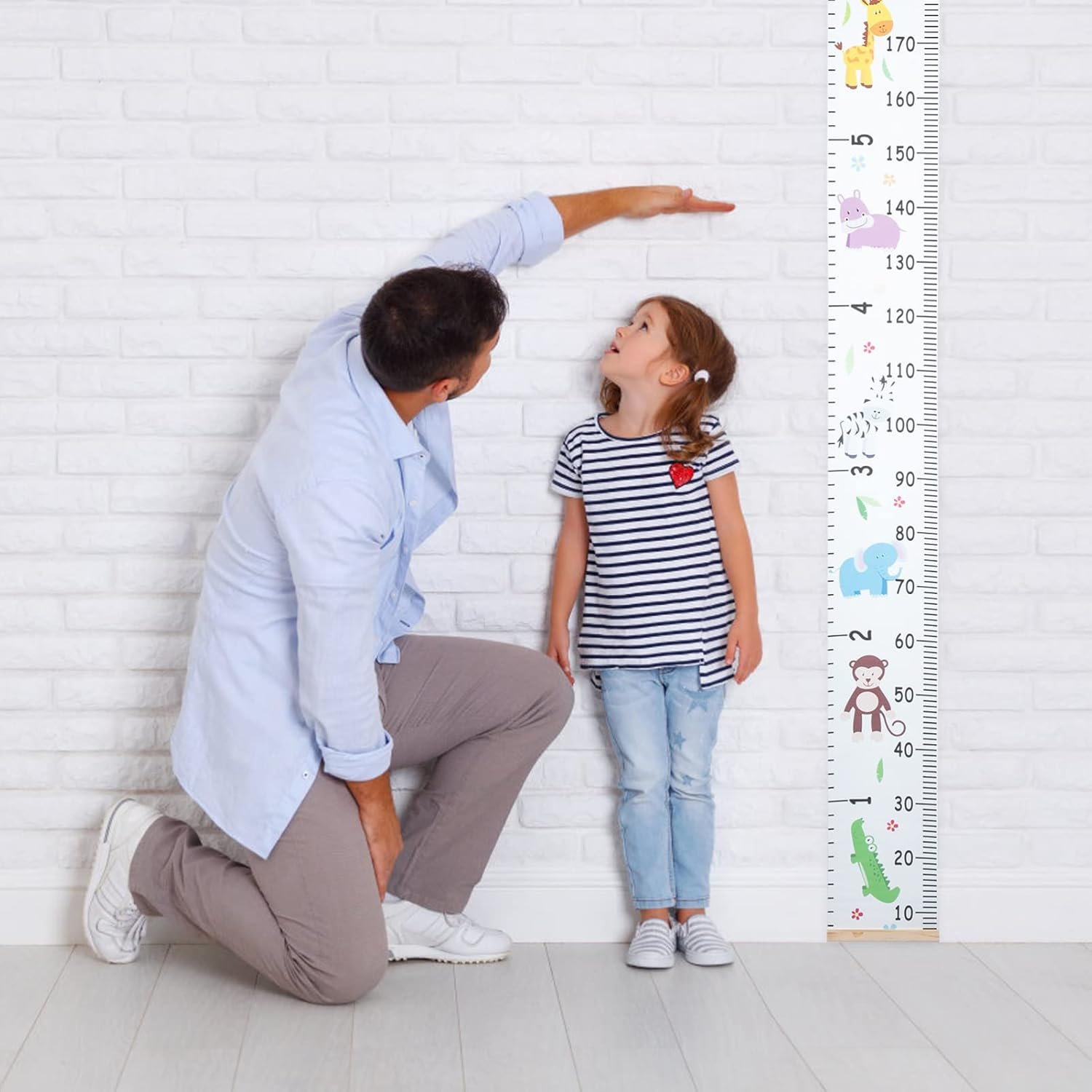 Alipis Baby Height Chart Wall Ruler Canvas Growth Chart for Kids Nursery Height Measurement Tracking Toddler Development image number 4