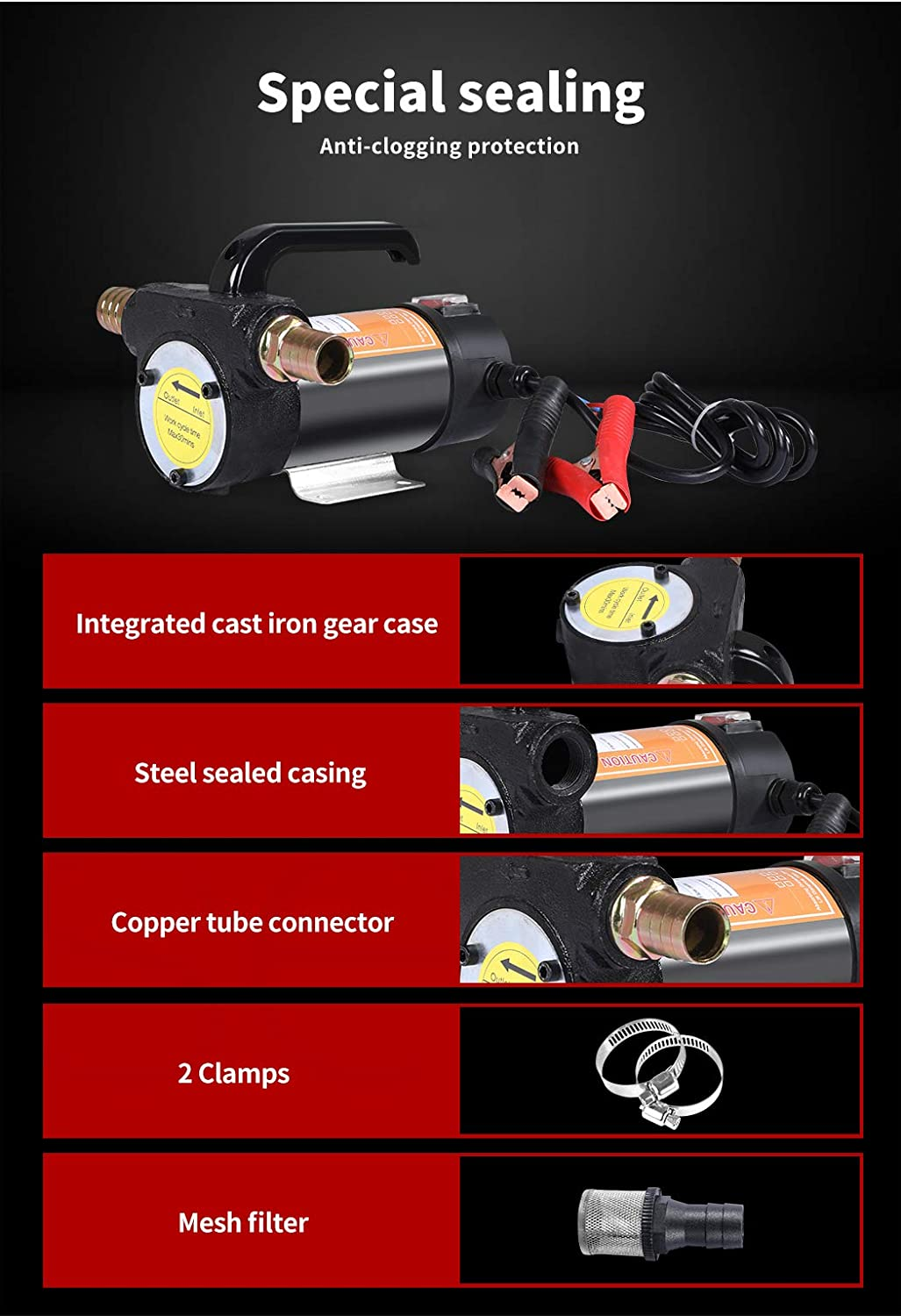 Traderight Diesel Transfer Pump Electric Kerosene Fuel Extractor Bowser 42L/Min image number 4