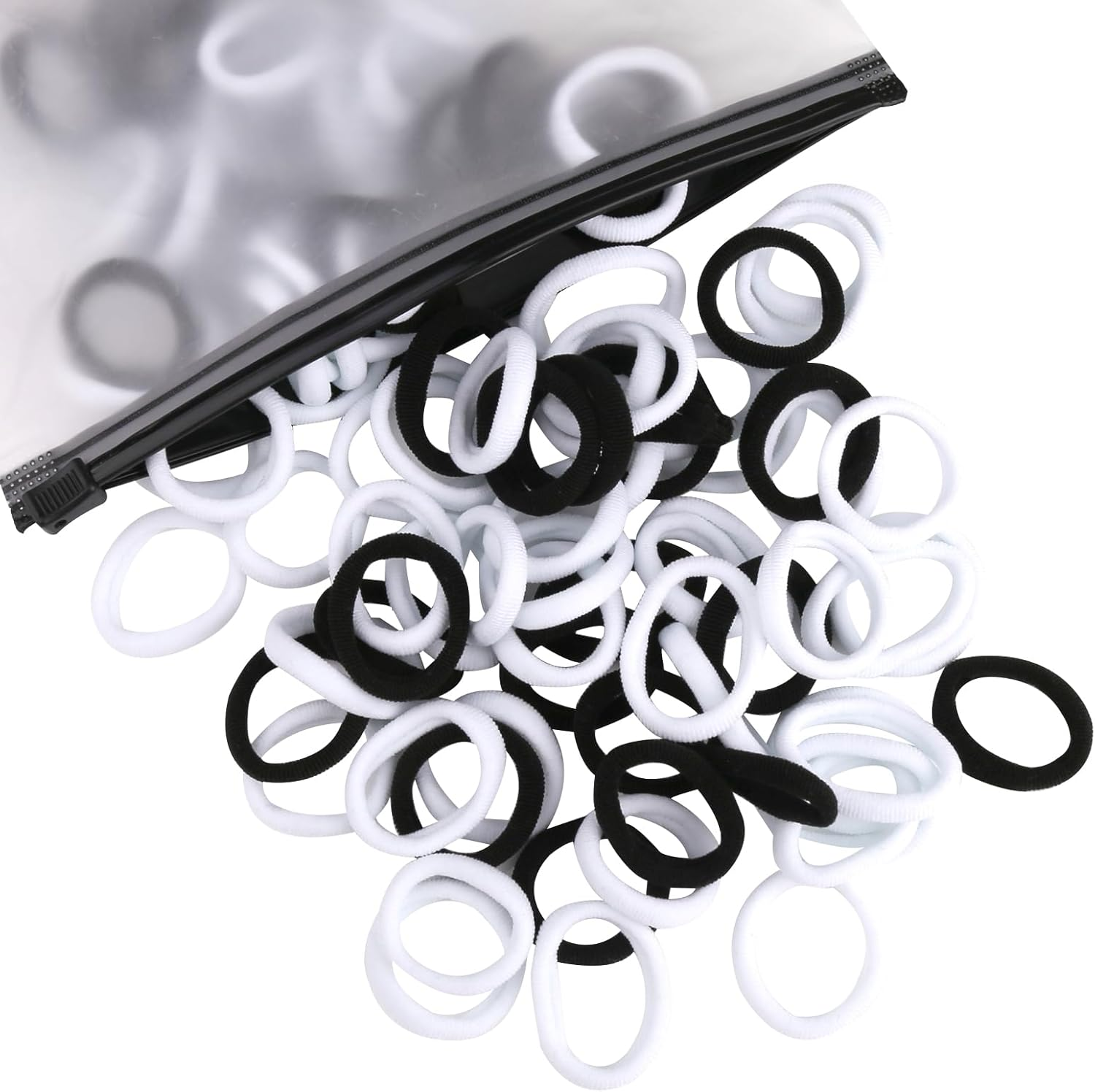 100 Pcs Kids Hair Ties, Soft Nylon Baby Hair Ties No Damage Seamless Hair Bands Ponytail Holders Hair Accessories Hair Tie for Toddler Girls Abundant Color Choices