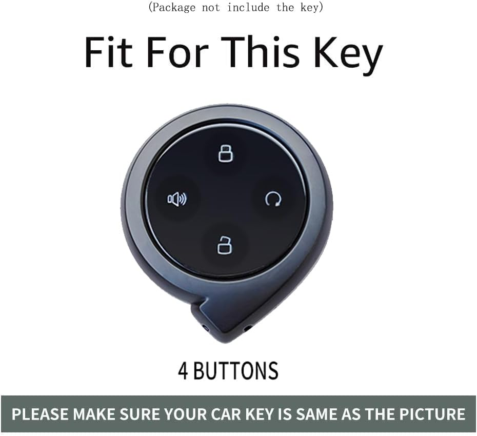 Ontto Alloy Leather Key Fob Cover Fit for GWM POER Cannon Alpha Great Wall Pickup Truck 2025 2024 2023 Remote Key Shell Case Keyring Key Holder Bag Keychain Accessories image number 5