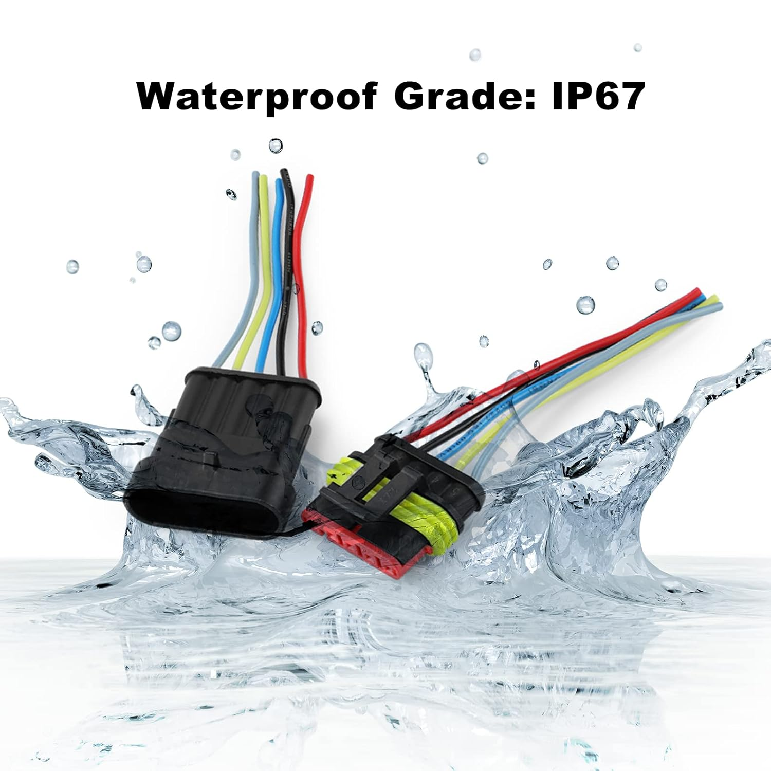 Ruimou 5 Set 4 Pin Way Waterproof Electrical Connector 1.5Mm Series Terminals for Motorcycle, Car, Truck, Boat Wire Harness Parts (4-Pin) image number 1