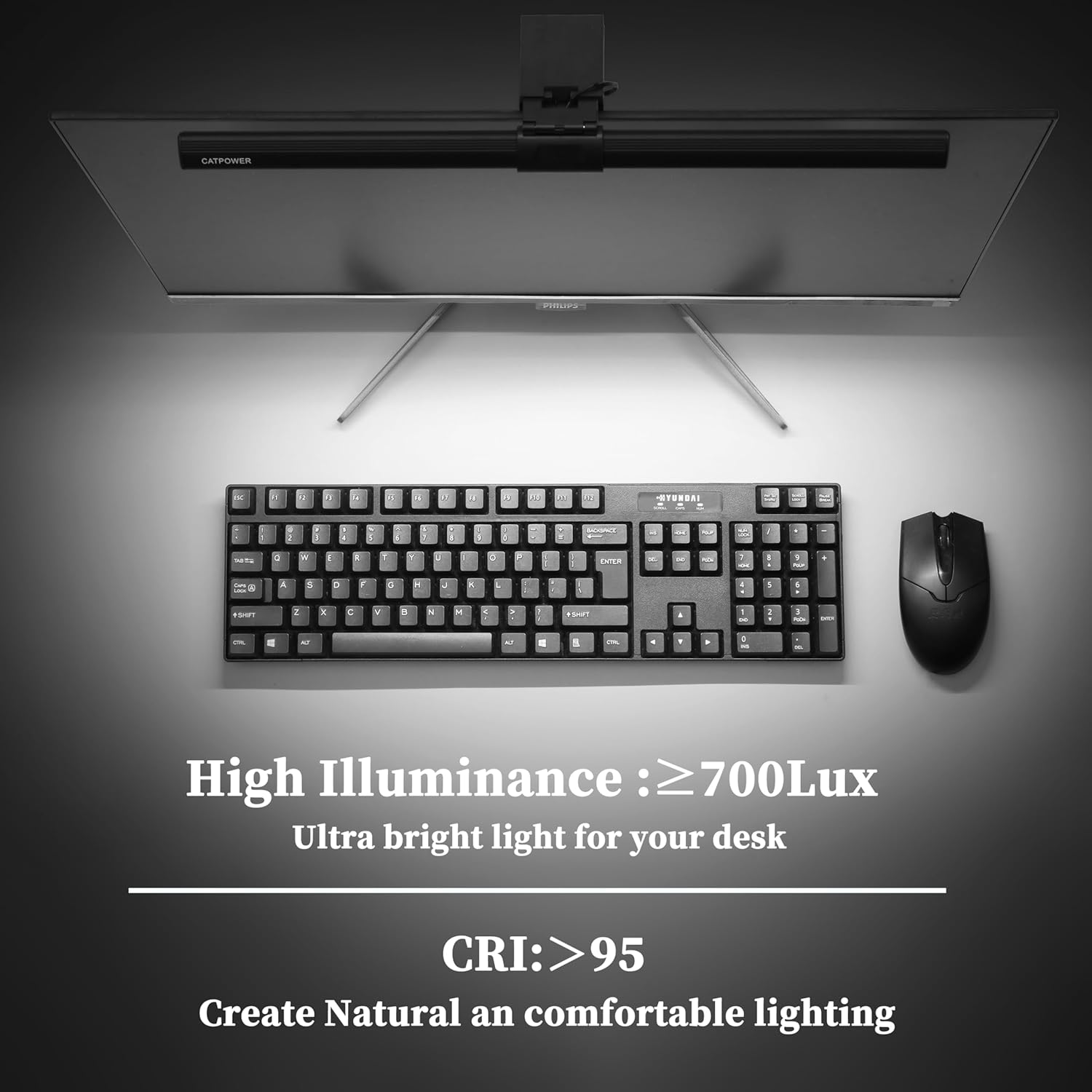 Computer Monitor Light Bar, LED Screen Light Bar for Workspace, Dimmable Monitor Lamp, Button Control Monitor Lamp for Desk/Office/Home/Game, for Eye Caring image number 2