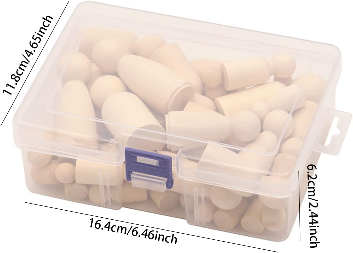 Aoozleny DIY Wooden Peg Dolls, Unfinished Peg People, Doll Bodies, Wooden Figures,Decorative Peg Doll People for DIY Art Craft, Painting, Peg Game, Home Party Decoration,50 Pack image number 4