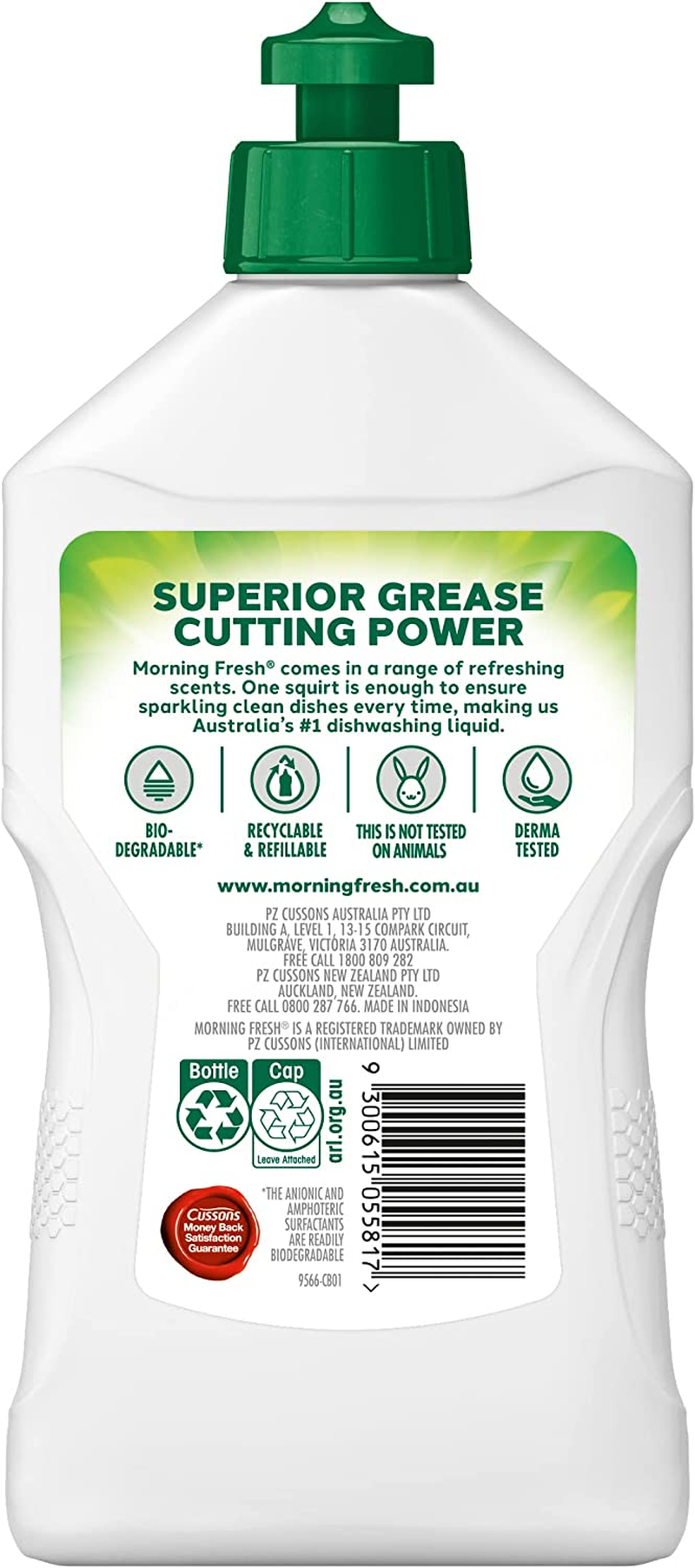 Morning Fresh Original Superior Grease Cutting Power Dishwashing Liquid 400 Ml (Pack of 12) image number 1