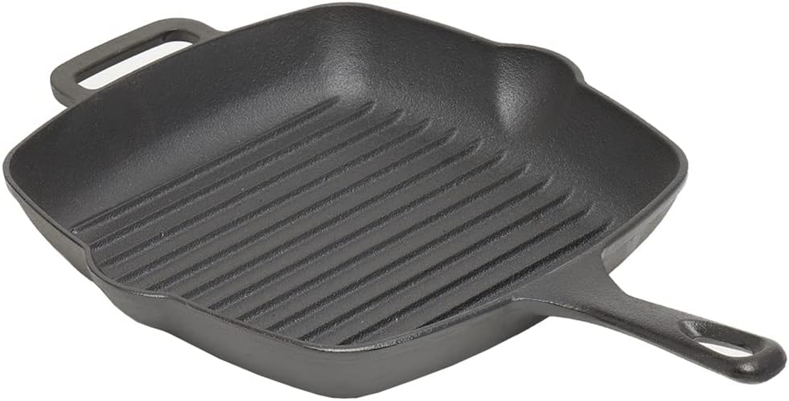 Home Basics Cast Iron Pre-Seasoned Cookware | 8", 10.5", 12" round with Pour Spout | 10" Square | 19" Griddle (12" Round) image number 2
