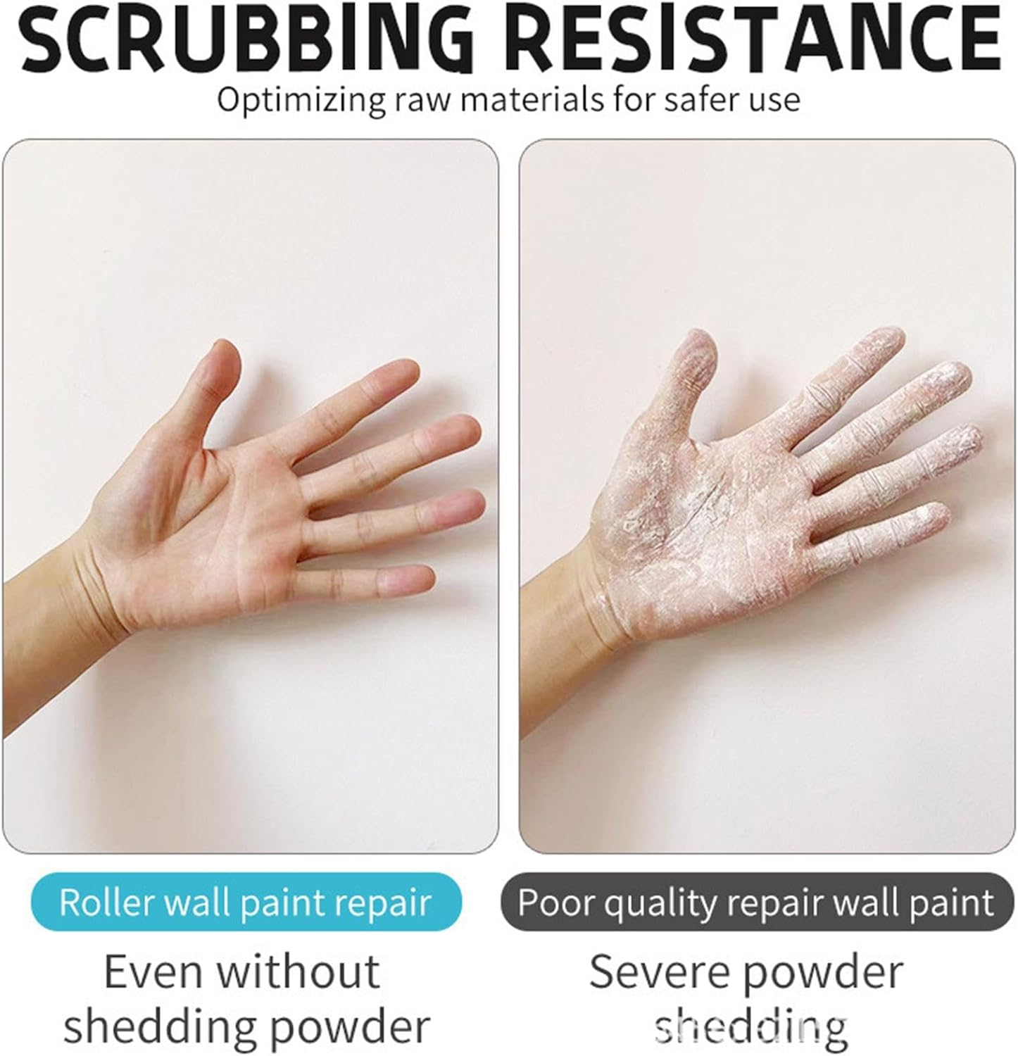 Repair Paint, Water-Based Touch up Kit, Roller Brush Included, Drying Formula, Easy Application, Ideal for Flat Walls, Cracks, and Scratches, Indoor Wall Touch-Up Solution