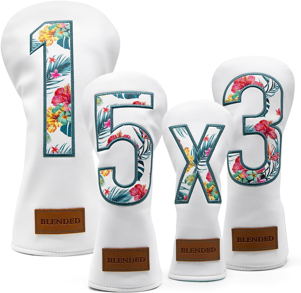 BAIRBRE Golf Club Covers Driver Covers Fairway Wood Headcover Hybrid Cover Leather Mallet Putter Covers Blade Headcovers Golf Head Covers for Most Brand image number 1