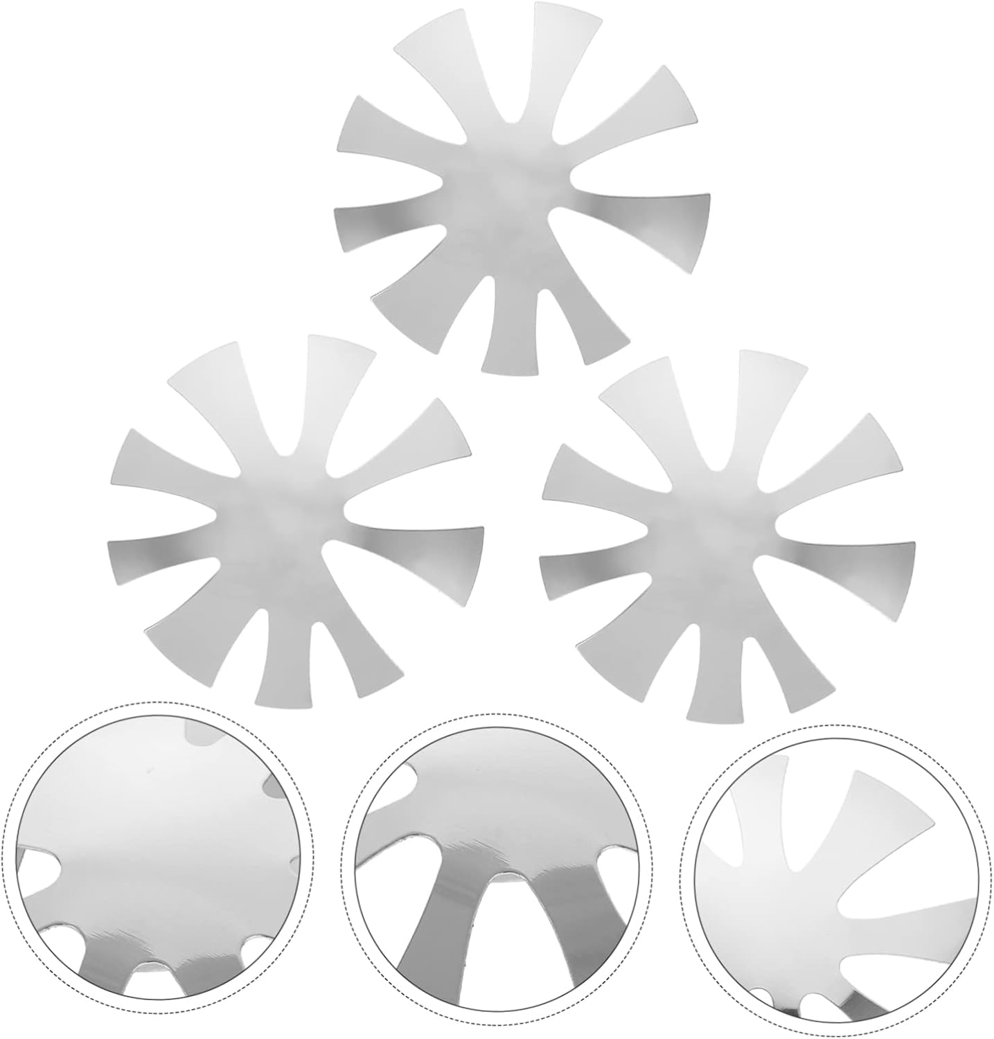 MERRYHAPY 3Pcs Stainless Nail Cutter French Manicure Steel Plate Manicure Professional Nail Trimmer Module image number 6