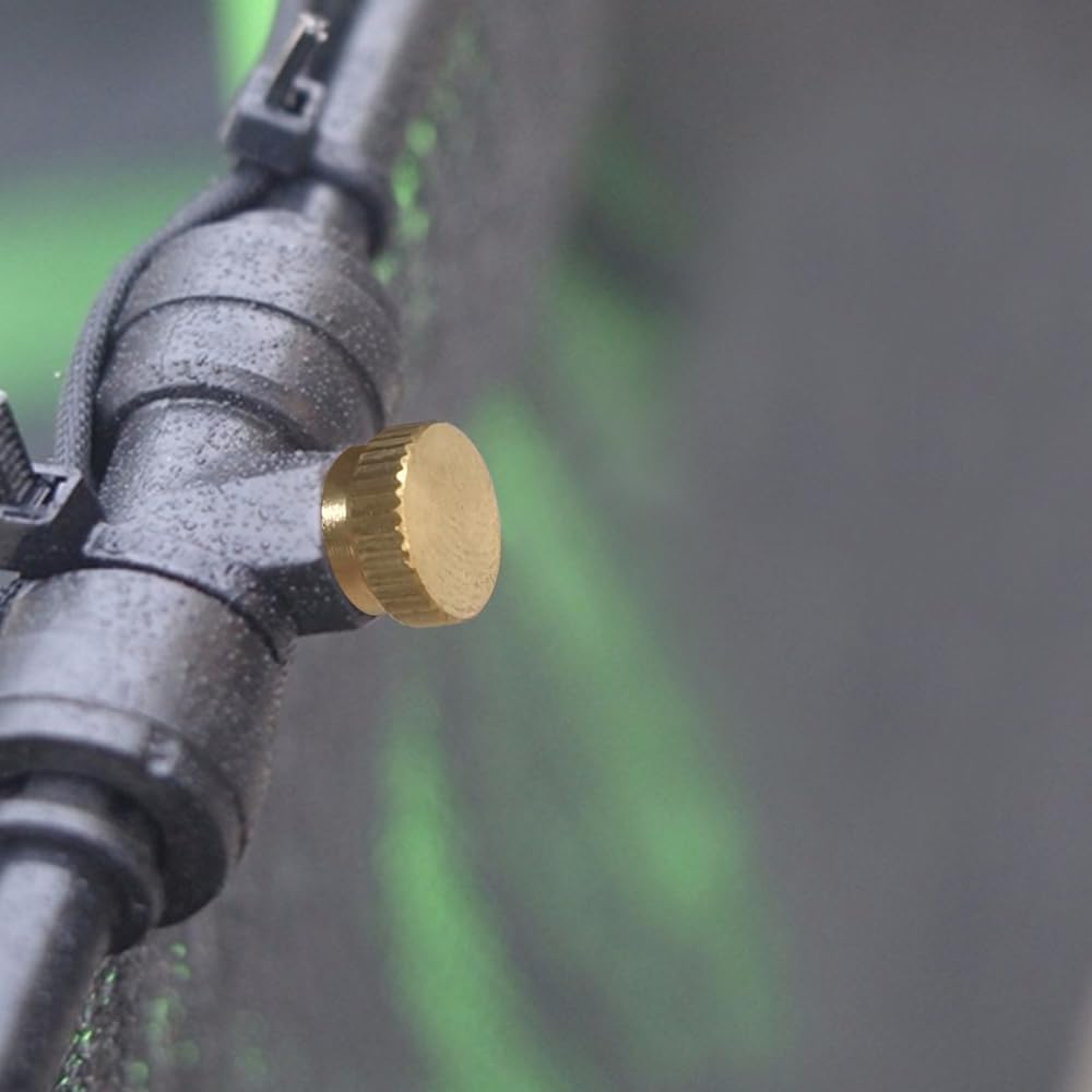 Yucool 3/16 Outdoor Cooling System Misting Nozzles Brass, Screw Threaded Brass Misting Nozzle Plug for Outdoor Cooling Systems, Protecting Faucets