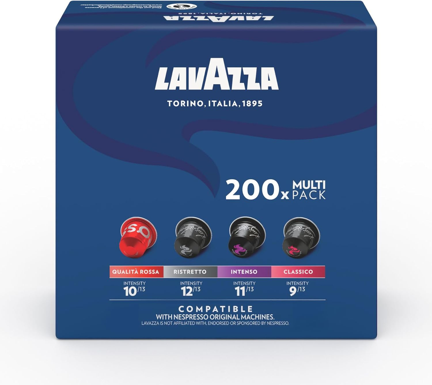 Lavazza, Compatible Coffee Pods Variety Pack, 40 Nespresso Compatible Capsules Featuring 4 Quality Lavazza Blends, Ideal for Nespresso Original Coffee Machines image number 1