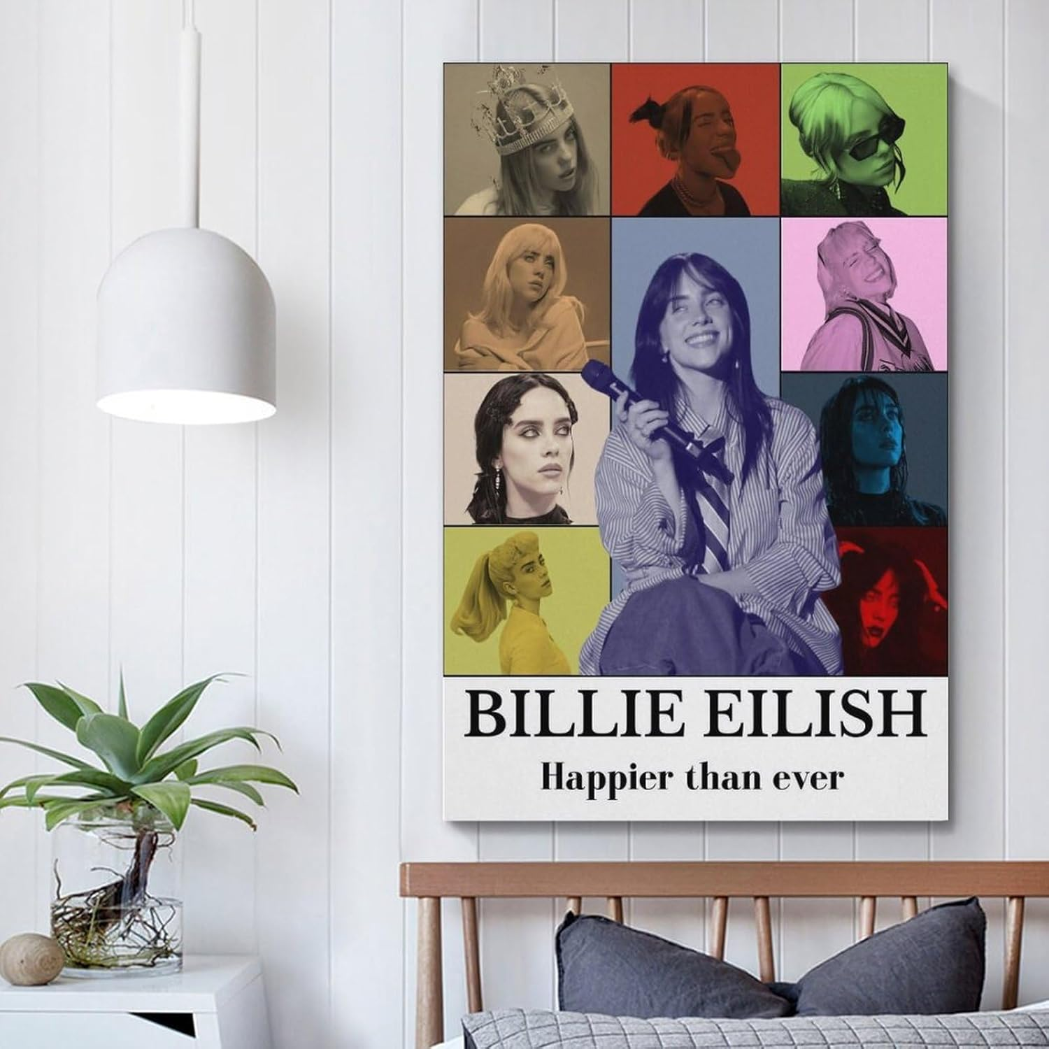Music Billie Wall Art Eilish Canvas Poster Poster Canvas Painting Wall Art Picture Home Decor Print for Bedroom Living Room Dorm Study Bar Office 08X12Inch(20X30Cm) image number 3