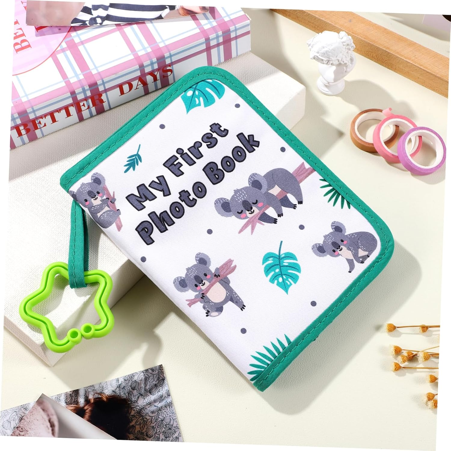 Cloth Growth Album Book Decorative Photo Album for Pages Edge Soft Keepsake Photo Book for Recording Precious Memories for Newborns and Families image number 4