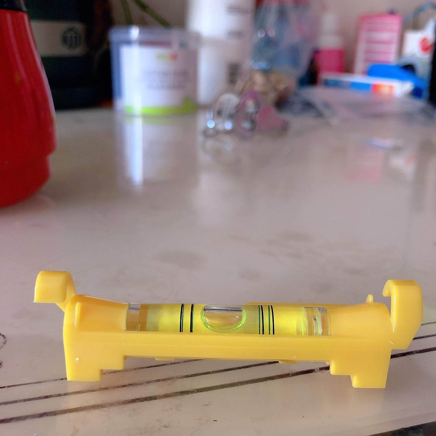 6X Hanging Bubble Line Level for Building Trades, Engineering, Surveying, Metalworking and Other Equipment Measure (Yellow - 6 Pack) - Yellow image number 4