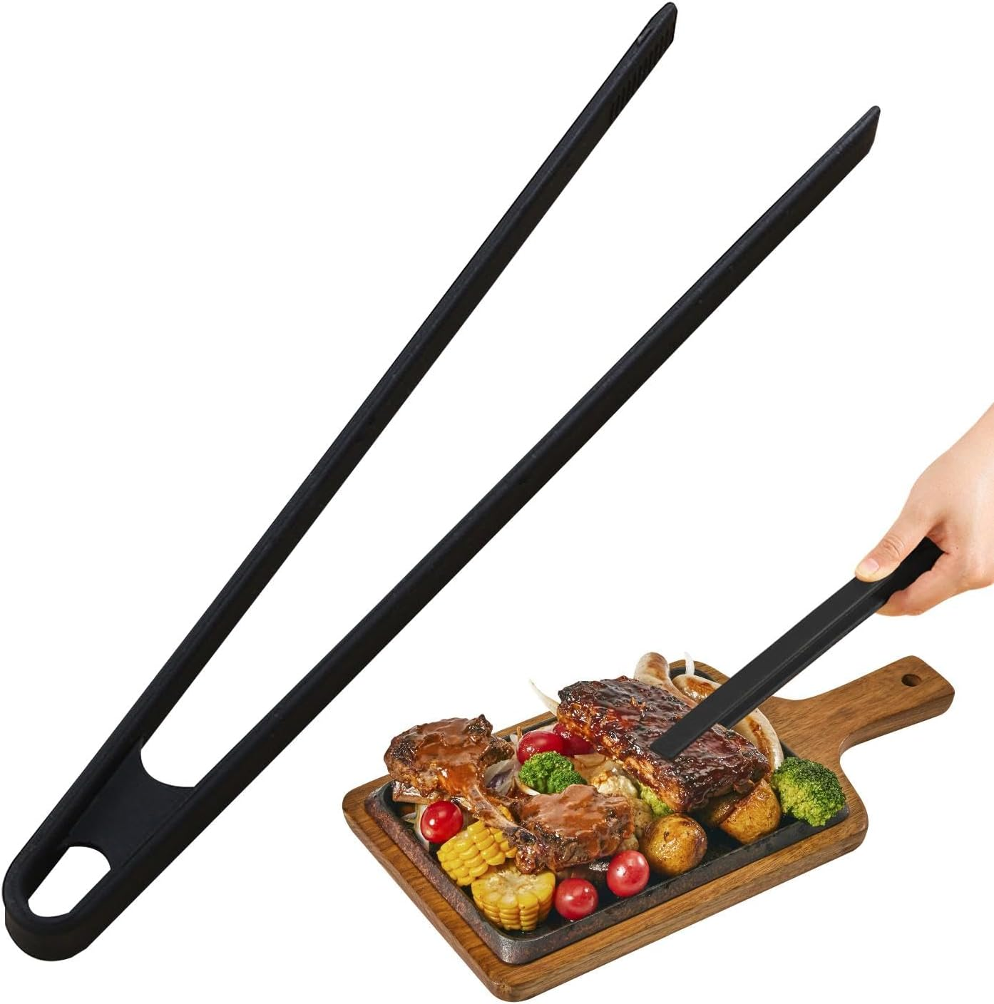 Silicone Kitchen Tongs | BBQ Kitchen Tongs,Non Scratch, Strong Grip Cooking Salad BBQ Grilling Tongs for Air Fryer, Barbecue and Salad
