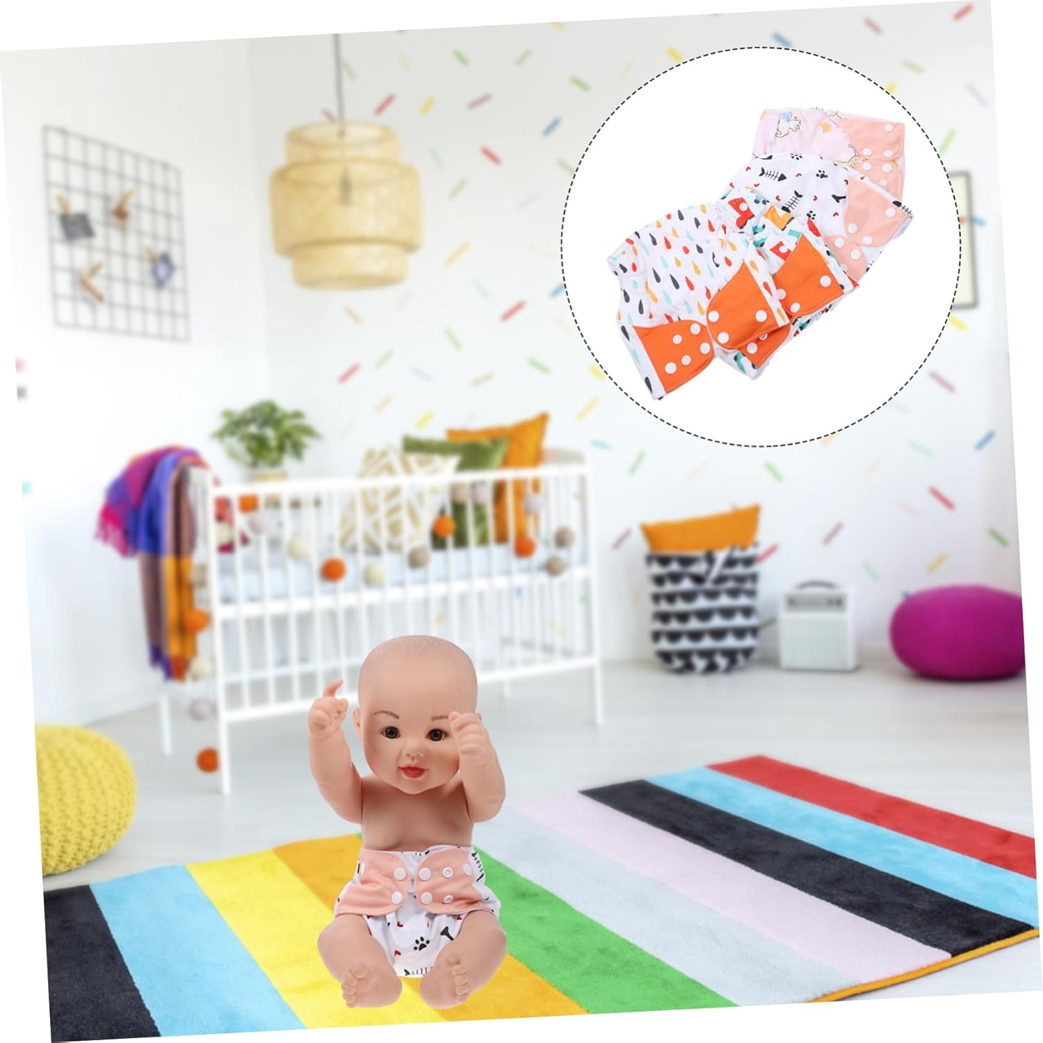 4Pcs Cloth Nappy Diaper Training Pants Learning Pants Breathable Washable for Comfort - Blue image number 7