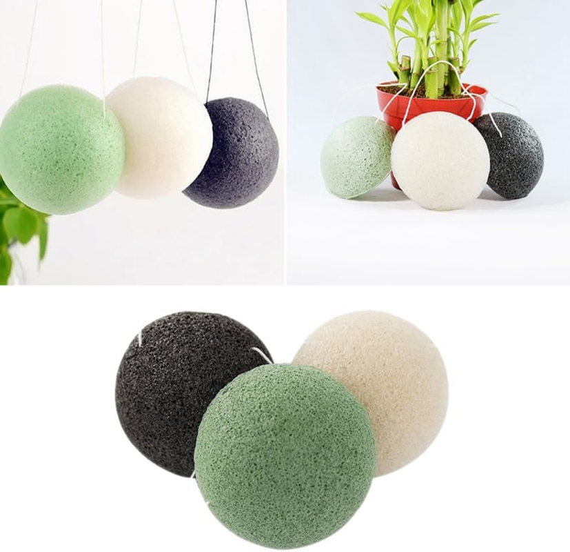 Healvian 6Pcs Konjac Sponges Organic Facial Sponge Face Washing Puff Konjac Sponge Charcoal Exfoliation Sponge for Face Facial Sponges Gentle Exfoliating Sponge Sponges for Cleaning image number 6