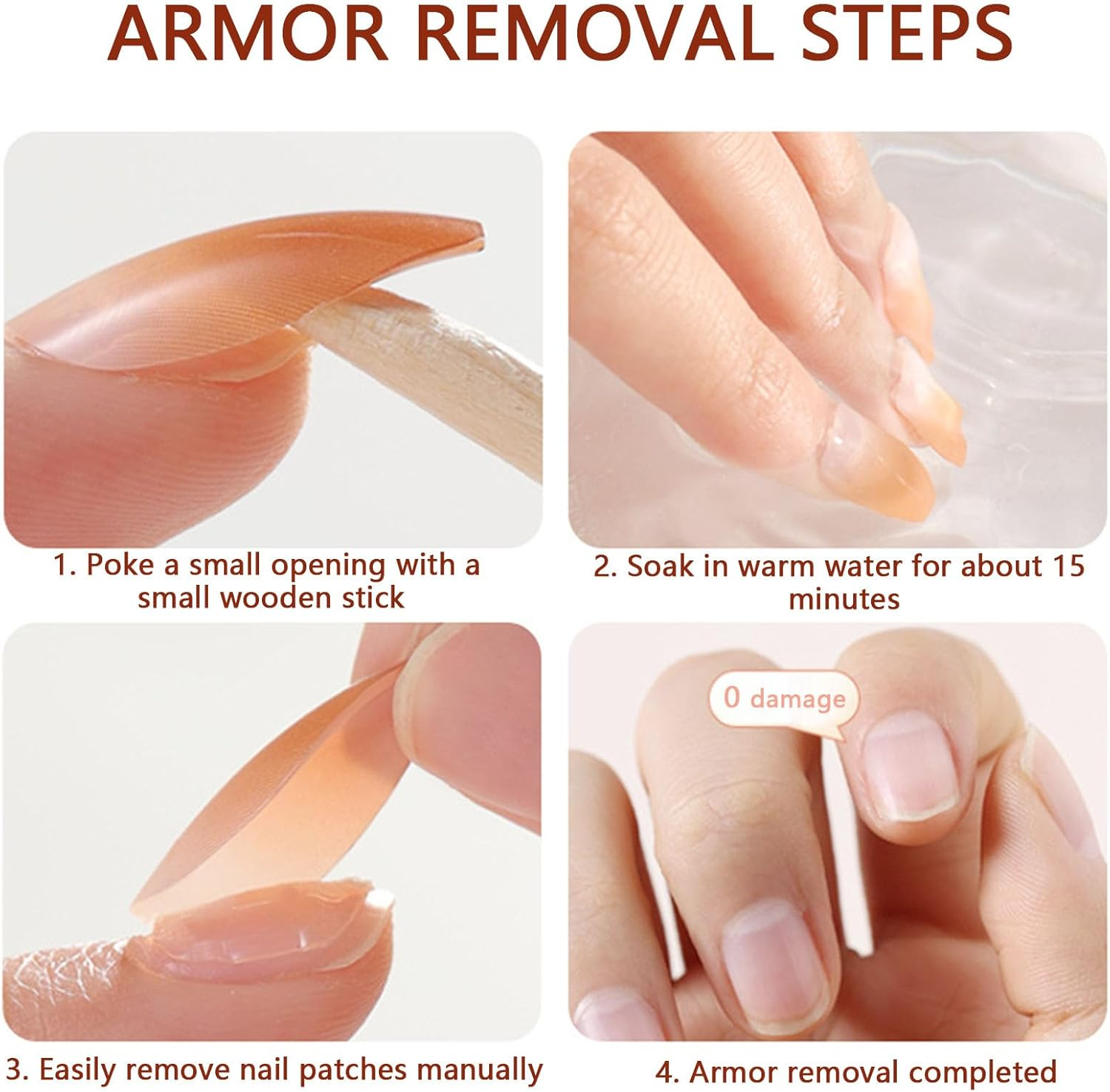 French Press on Nails,Short Almond Fake Nails,Reusable Stick on Nails in 12 Sizes-24 PCS Soft Gel Nails Kit, ABS Natural Fit, Salon-Quality,Elegant Moments image number 2