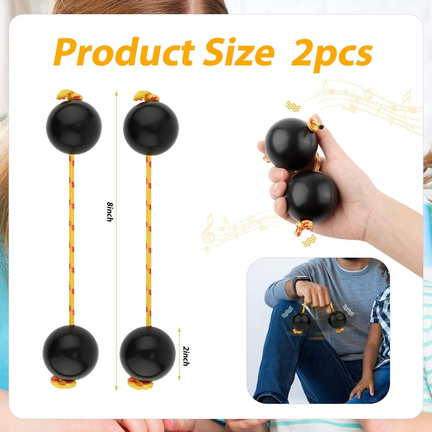 [2 Pairs] Kashaka Aslatua Shaker, Kashaka Bananula Musical Instrument, African Traditional Musical Instruments, Shaker Instrument for Children, Adults, Wedding, Parties, Music Lessons