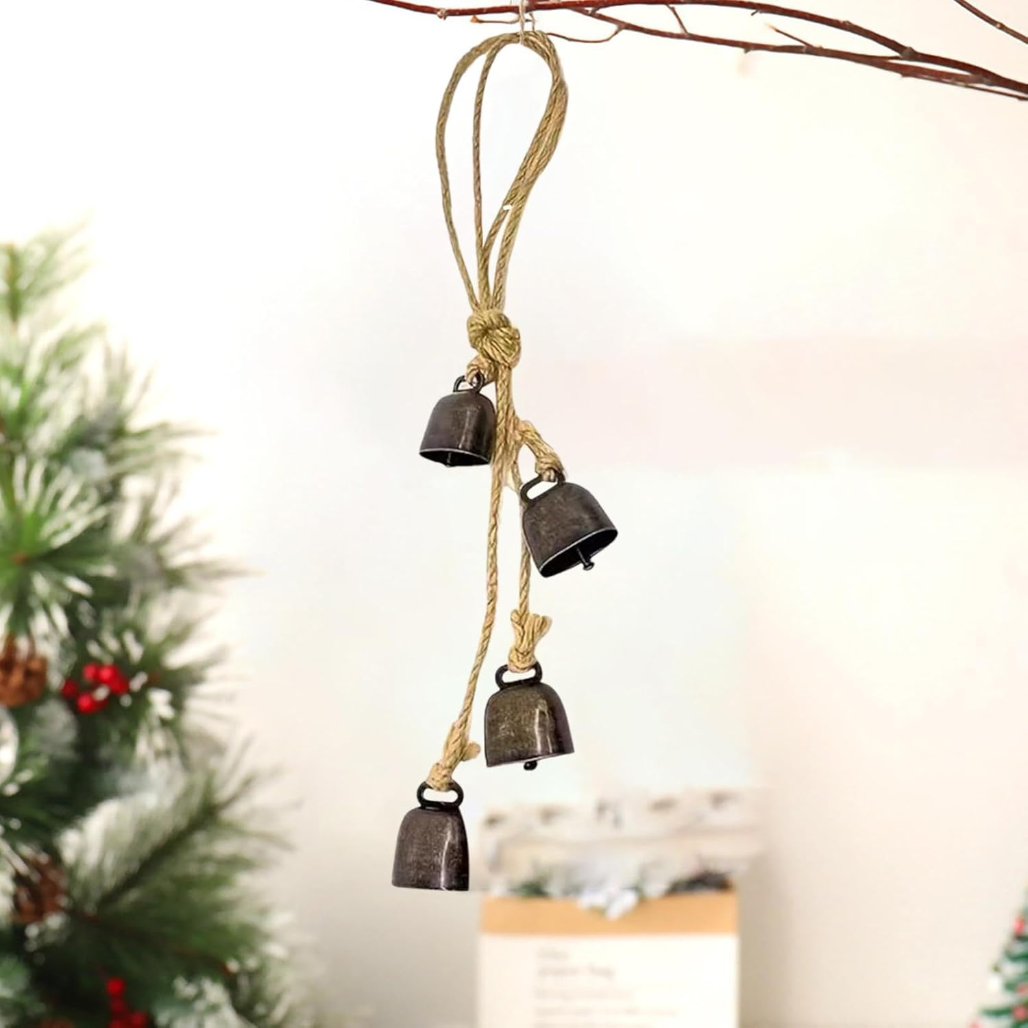 Grazing Bell, Christmas Tree Bell String, Cow Horse Sheep Grazing Bells with Rope, Small Iron Bells, Cattle Goat Farm Loud Bell for Animals image number 6