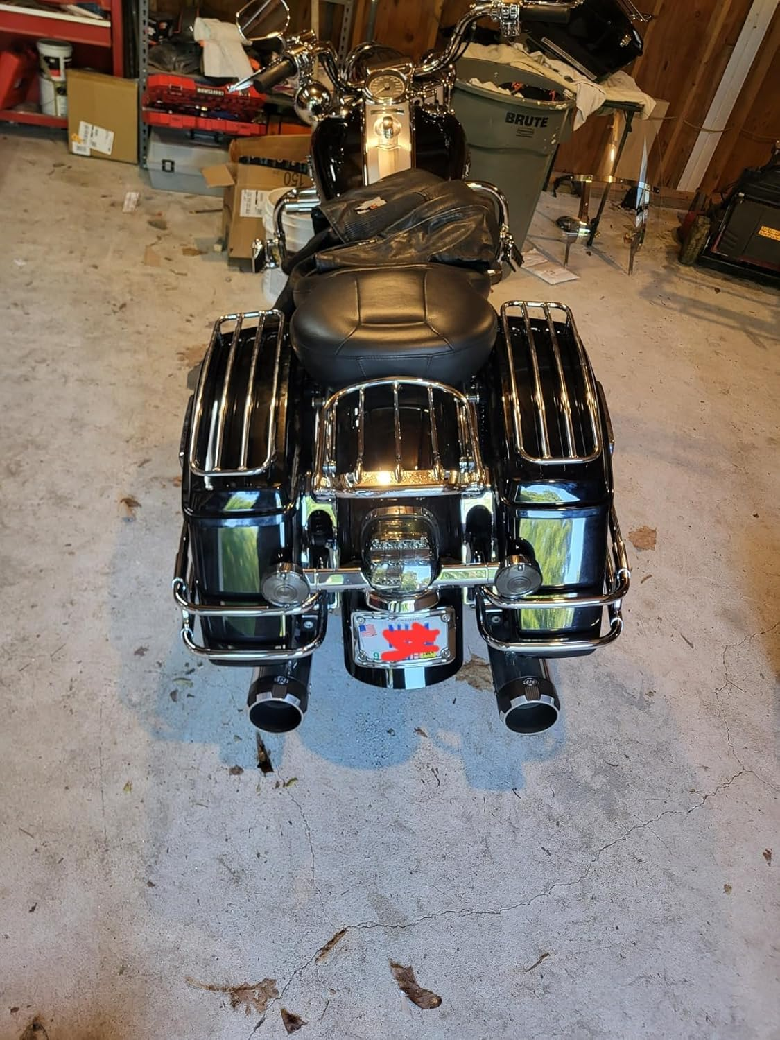 Chrome Top Rails for 1993-2013 Harley Davidson Touring Hard Saddlebags image number 3