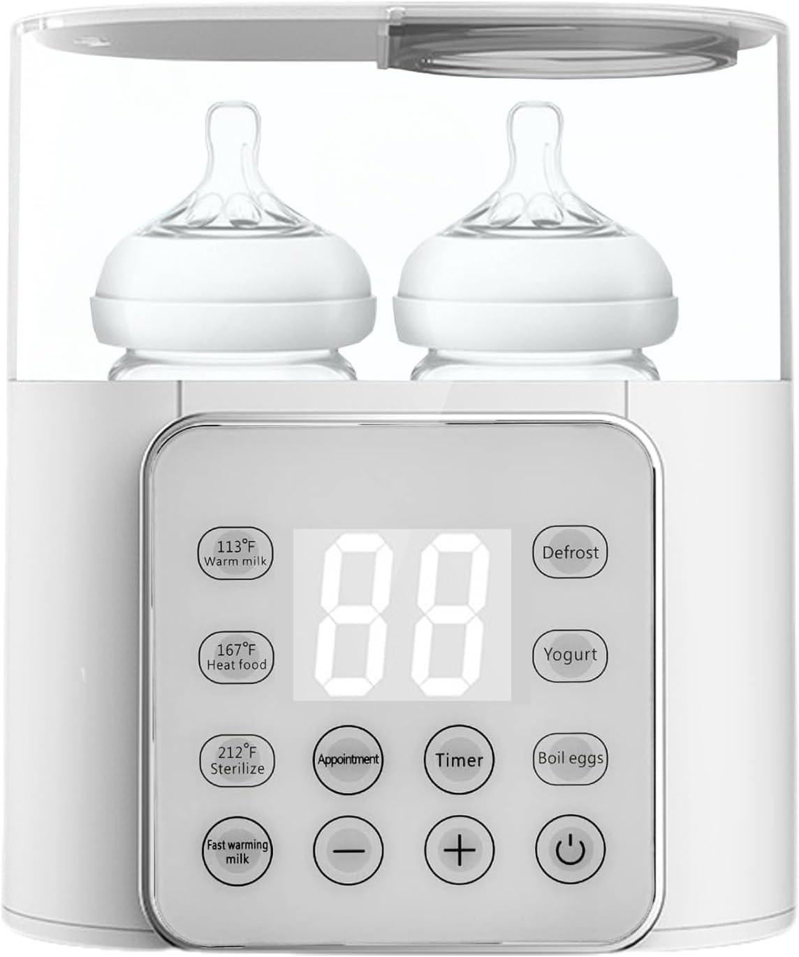 Baby Bottle Warmer 9-In-1 Multifuntion Breast Milk Warmer, Fast Baby Food Heater and Defrost Warmer with Timer for Twins, LCD Display Accurate Temperature Adjustment, 24H Constant Mode image number 6