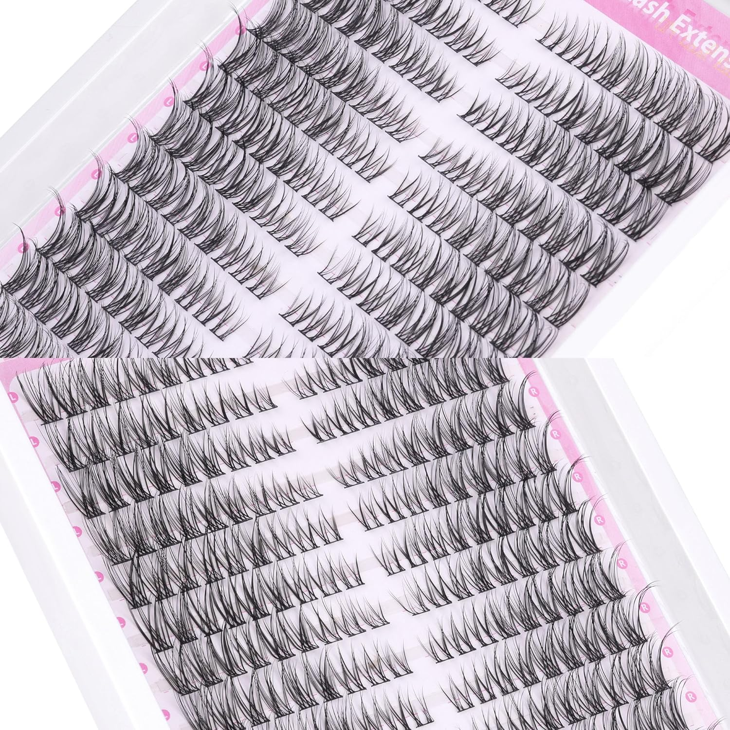 EYDEVRO Natural Lash Clusters Wispy Eyelash Clusters C Curl Fox Eye Cluster Lash Extensions 216Pcs Cluster Eyelashes DIY Individual Cluster Lashes image number 3