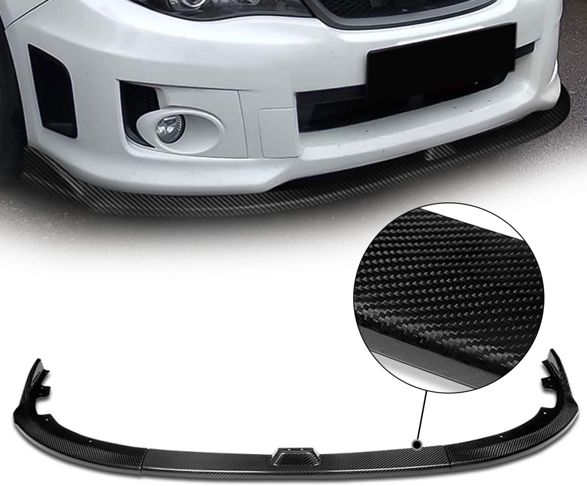 DNA MOTORING 2-PU-516-R-RCF Resin Carbon Fiber Front Bumper Lip Cs2-Style Compatible with 08-10 Subaru WRX/STI image number 2