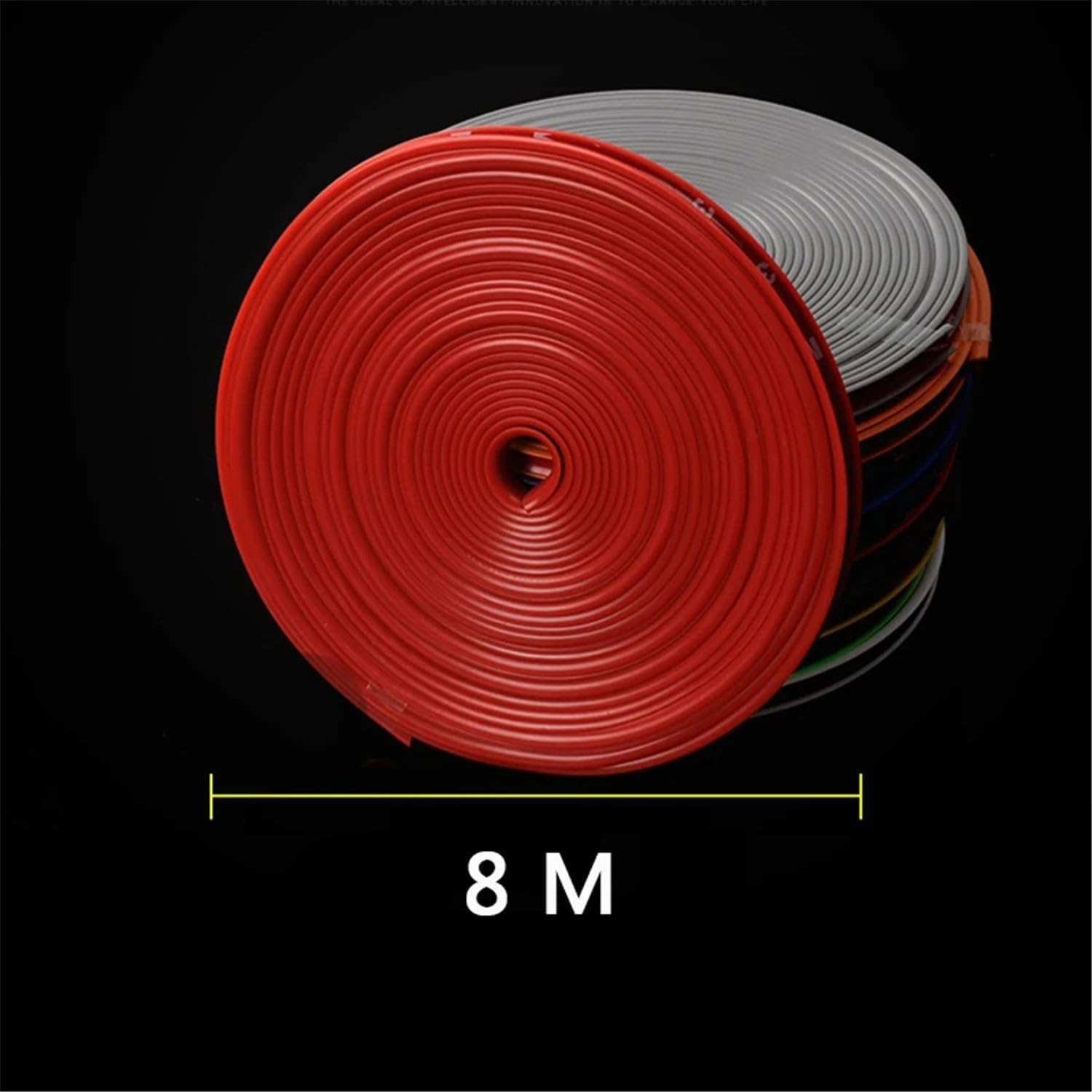 8M Car Stickers Car Vehicle Color Wheel Edge Rims Protectors Decor Strip Tire Guard Line Rubber Moulding Trim Tire Protection Red 8M Red 8M image number 6