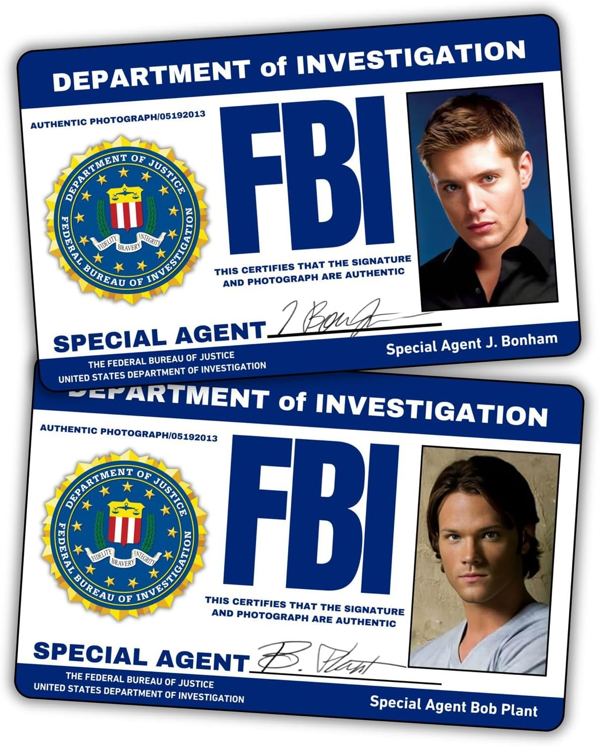 Pack of Supernatural Sam & Dean'S FBI License/Fake ID License/Double Sided/Great Complement for Costumes/Professional Quality: Funny Car Accesories/Funny Things image number 2