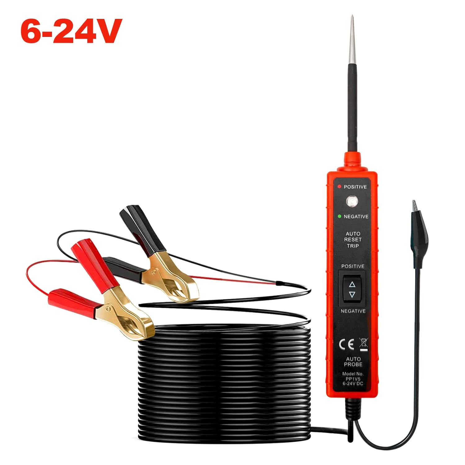 Automotive Electric Circuit Tester, Circuit Detector with Cable, Car Electrical Test Tool for 6-24V DC Vehicle image number 2