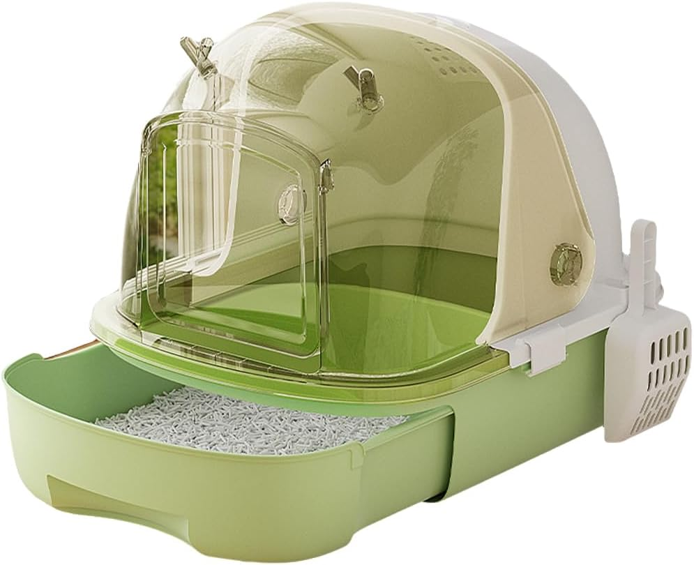 AIMALL Cat Litter Box, Oversized Fully Enclosed Toilet, Odor-Control with Easy Drawer Access, 20.5 X 16.5 X 12.8 Inches