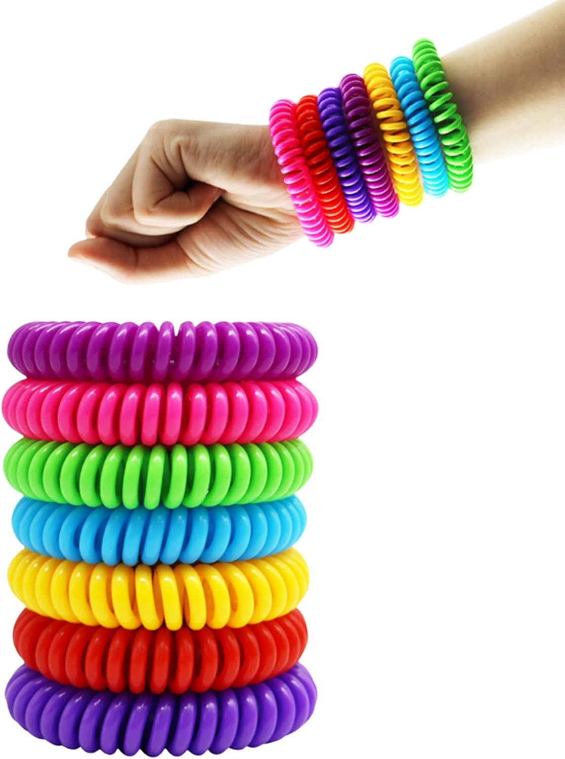 10 Pack Mosquito Repellent Bracelet, Natural Deet-Free Insect Repellent Wristbands, Adjustable Mosquito Bands,Suitatble for Outdoor Camping Hiking,Kids,Adults