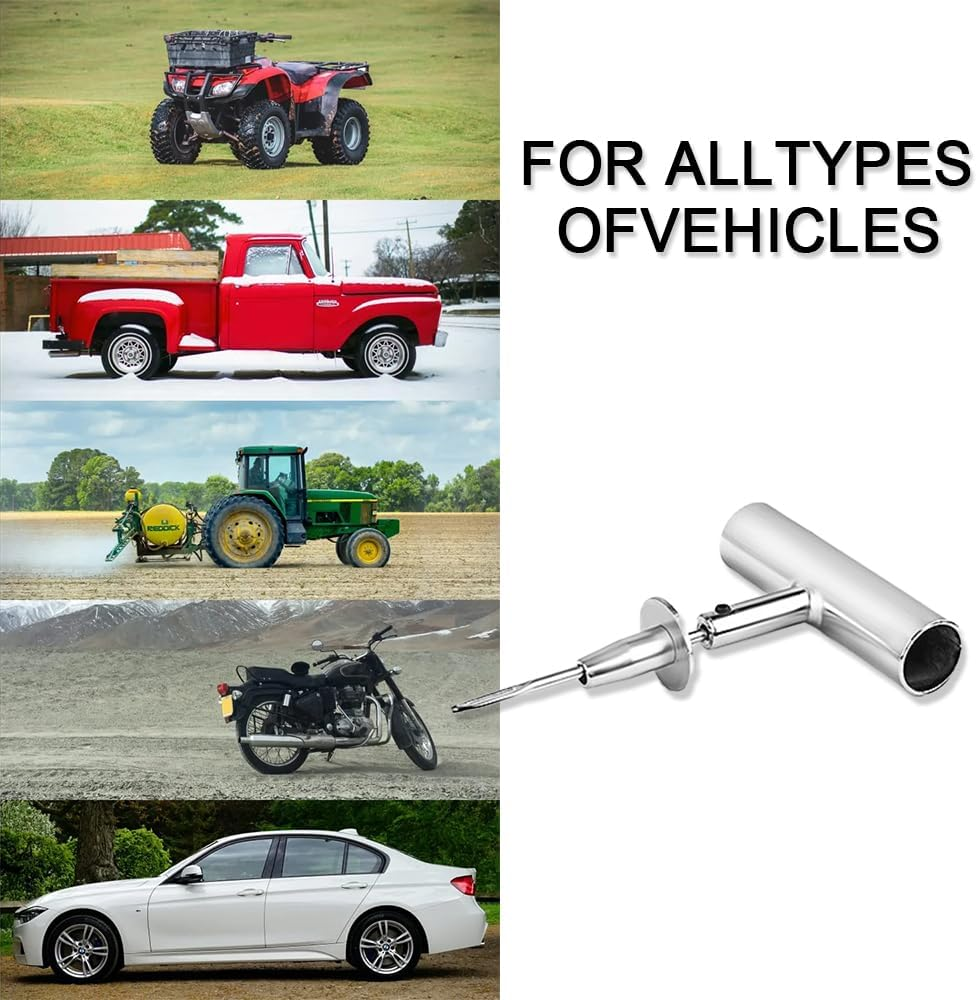 TOMVAES Tire Repair Kit - 68Pcs Heavy Duty Tire Repair Tools & Tire Repair Set,Heavy Duty Tire Tube Recovery Plugs for Car, Motorcycle,Tractor, RV, Suv,Lawn Mower image number 5