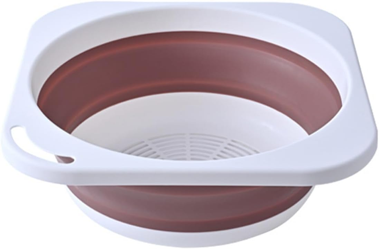 VALICLUD Portable Folding Wash Basin Collapsible Dish Tub for Kitchen Bathroom Camping Water Storage image number 3