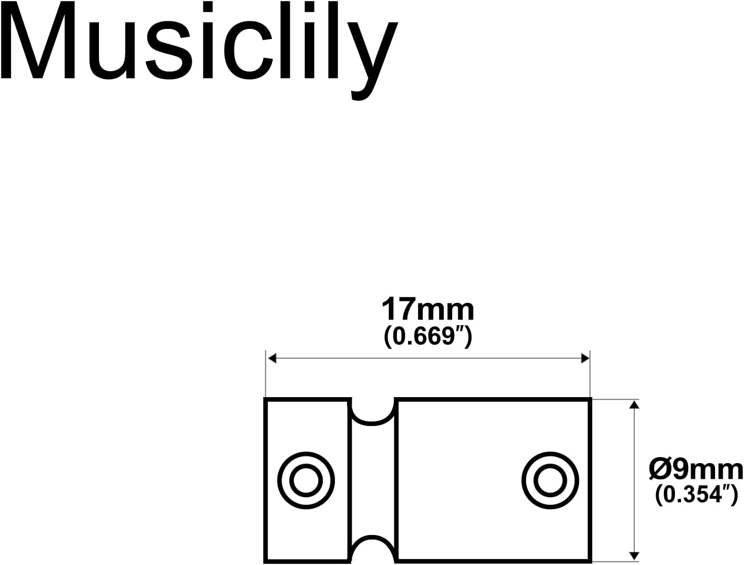 Musiclily Pro 17Mm Steel Bass Bridge Saddles for 5-String Precision and Jazz Bass, Chrome (Set of 5)