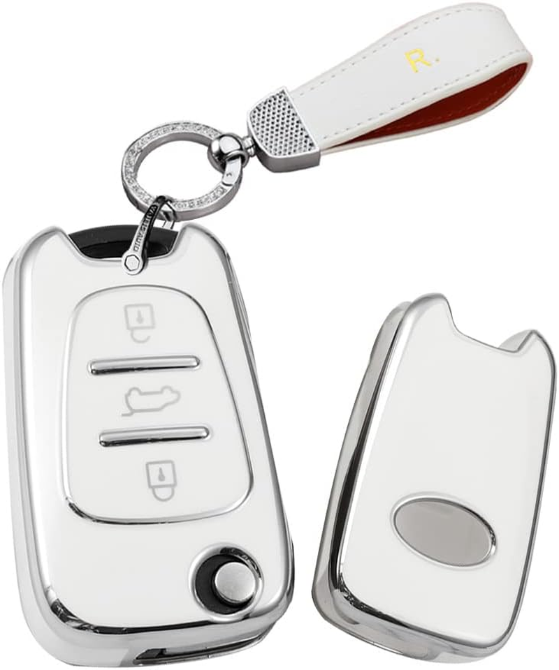 HIBEYO Key Fob Cover Compatible with Hyundai Verna Elantra Sportage Carens Forte Avante K2 K5 SONATA8 Ix35 I30 Accessories