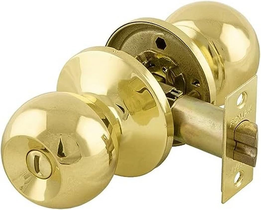 Romak 608940 Knob Set Privacy Set Knob Brass Polished