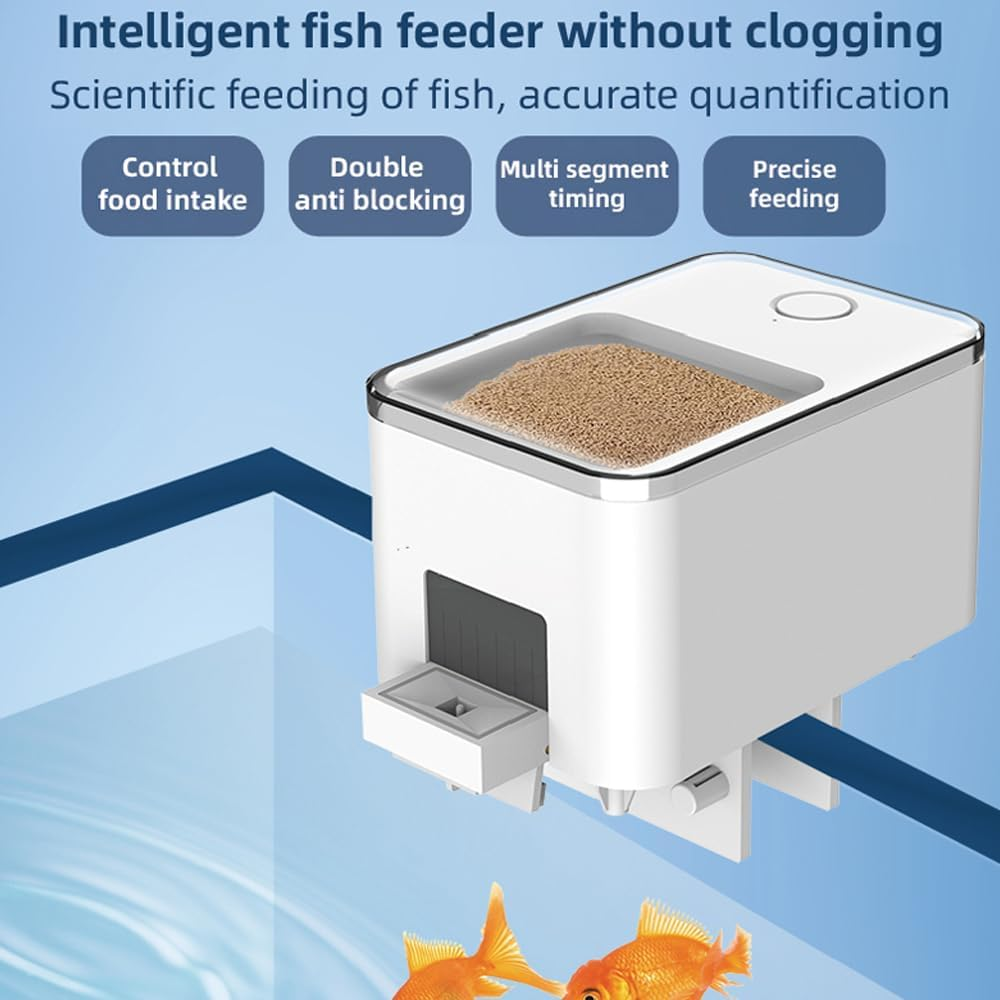 Automatic Feeder, Wifi Intelligent Timing, 100ML Large Capacity, Goldfish Feeder, Mobile App Control image number 1