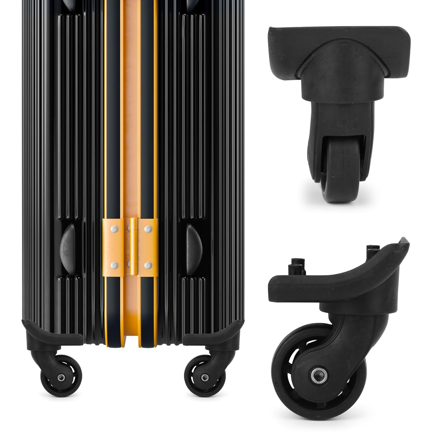 Luggage Wheels Replacement Kit, Spinner 360 Degree Wheels for Travel, Suitcase Plastic Repair Wheel Set, Mute Wheels Pack of 2