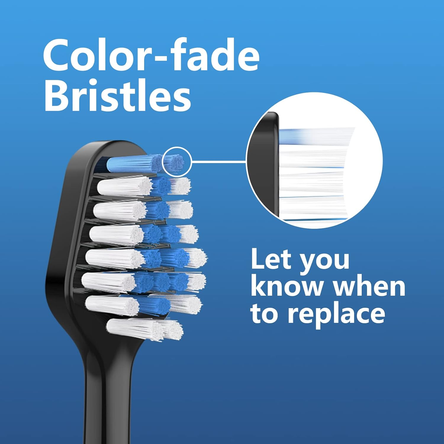 Harobey Replacements Toothbrush Heads for Waterpik Complete Care 5.0/9.0 (WP-861/CC-01), STRB-10WB, Pack of 10, Black