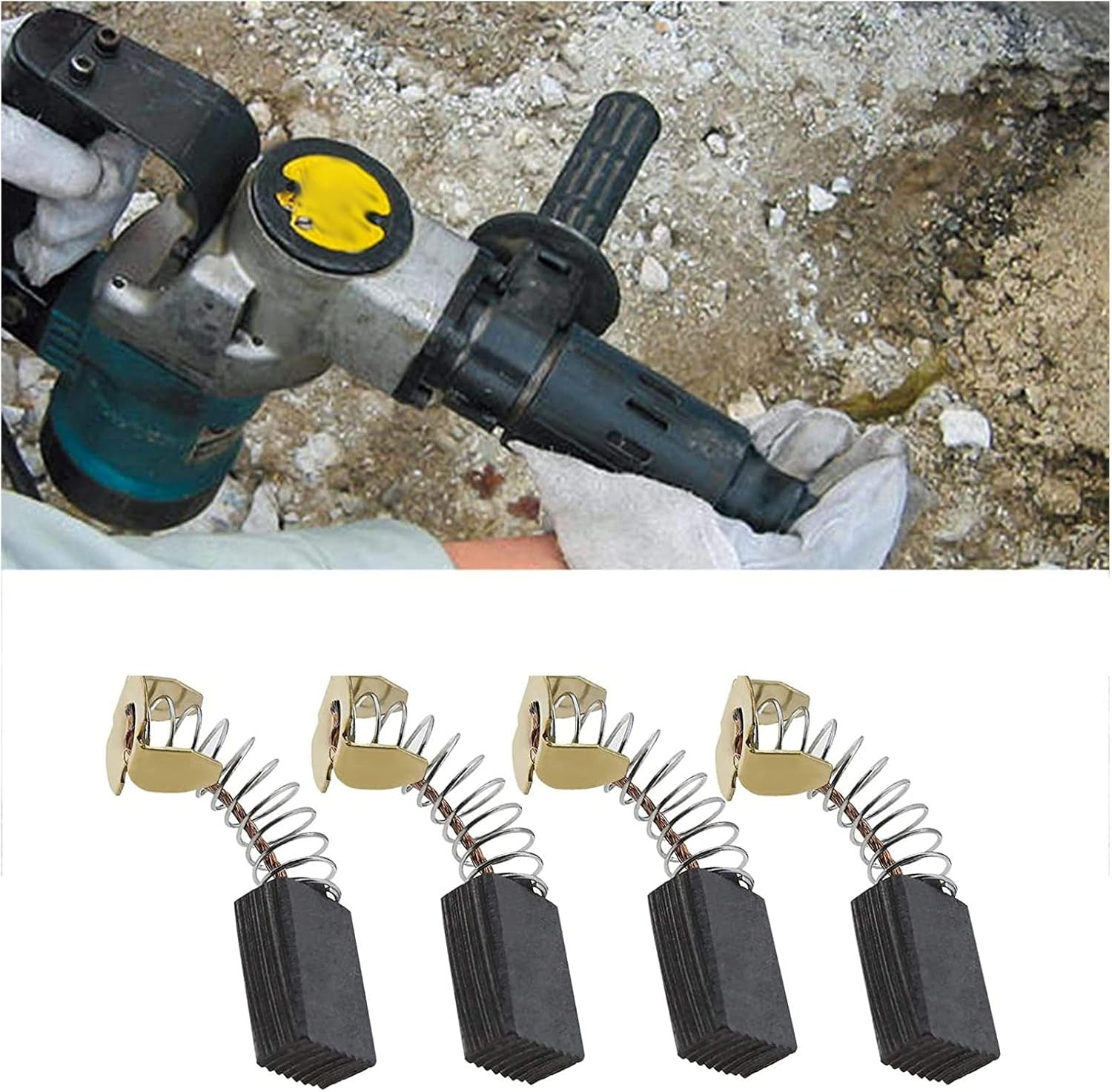 Carbon Brush 125 Mm Angle Grinder 240 V 20-Piece Carbon Brush for Electric Motors, Long Life, Wear Resistance, 0.24 X 0.51 X 0.67 Inch, Hand Drills Szlifierki Kątowe image number 1