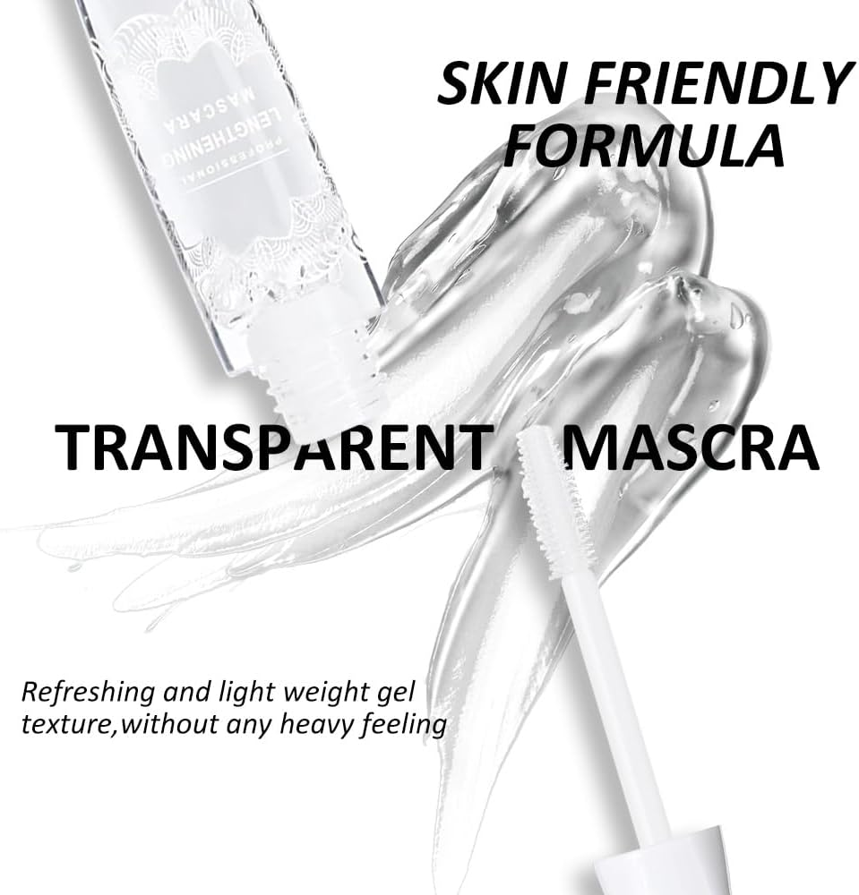 Wimode Clear Mascara Primer for Eyelashes and Eyebrows,Clear Mascara for Eyelashes Volume Waterproof Top Coat Gel Lash Primer Lasting Tear-Proof,Non-Clumping,Non-Flaking image number 5