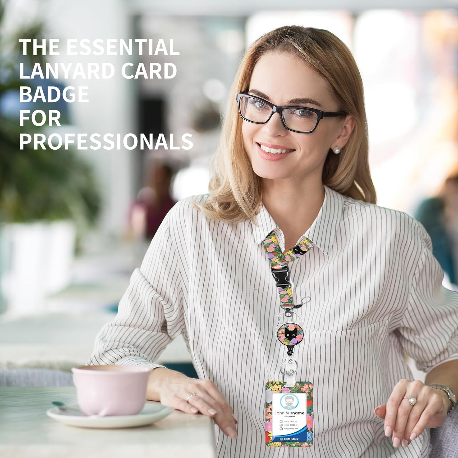 Id Card Holder, Detachable Retractable Lanyard with Card Holder, Lanyard Card Holder, for Office Workers Students Teachers Doctors and Coaches Etc image number 3