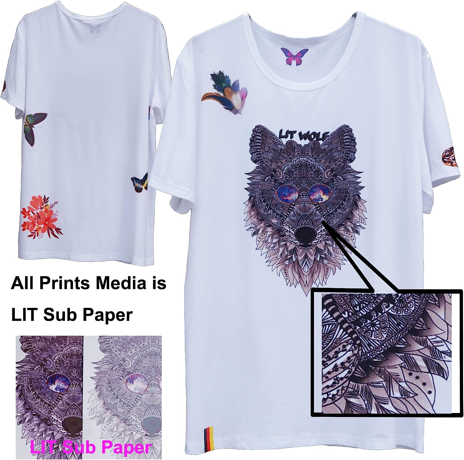 LIT Sublimation Paper A3+ 330X482Mm 13X19, 100Sheets 110G Heat Press Transfer Paper - for Any Epson Sawgrass Ricoh HP Inkjet Sublimation Printer with Sublimation Ink for Blanks Mugs Tumblers T Shirts image number 6